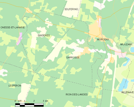 Mapa obce Garrosse