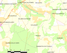 Mapa obce Voulangis
