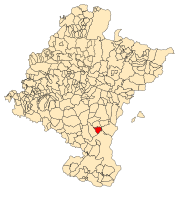 Localização do município de Mélida em Navarra
