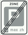 E11. Einde Parkeerschijf-zone