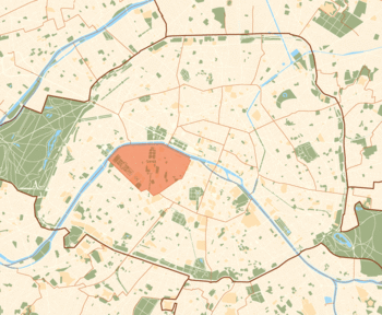 Carte des arrondissements parisien