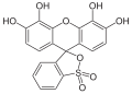 Deutsch: Struktur von Pyrogallolrot English: Structure of Pyrogallol red