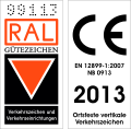Ab 2013 wurde das EU-Mandat mit der CE-Kennzeichnung in der Straßenausstattung Vorschrift