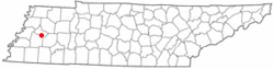 Location of Bells, Tennessee