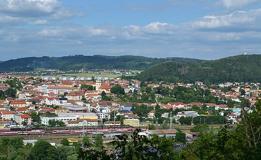 Tišnov : vue générale.