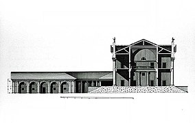Sezione del progetto palladiano mai portato a compimento (Ottavio Bertotti Scamozzi, 1781)