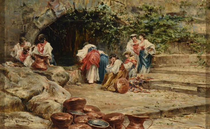 Jóvenes en una fuente de Tívoli (1890)