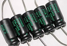 Axial style aluminium electrolytic capacitors