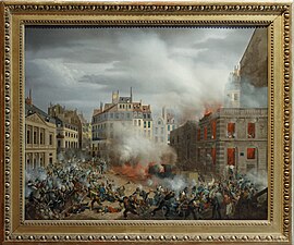Incendie du château d'eau en 1848 (Carnavalet).