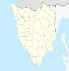 Mapa konturowa żupanii istryjskiej, na dole znajduje się punkt z opisem „VodnjanDignano”