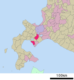 Lokasi Date di Hokkaido (Subprefektur Iburi)