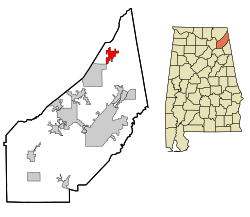 Location of Ider, Alabama