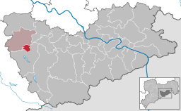 Läget för kommunen Dorfhain i Landkreis Sächsische Schweiz-Osterzgebirge