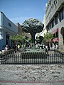 Statue based on seal of Guadalajara on Morelos Street