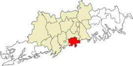 Location in the Uusimaa region and the Helsinki sub-region