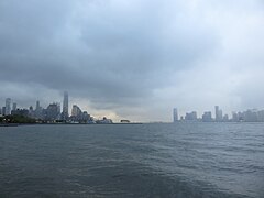 The Hudson River on a rainy day in 2016