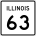 Illinois Route 63 marker