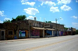 A row of shops in Lueders