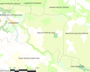 Poziția localității Viala-du-Pas-de-Jaux