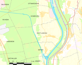 Mapa obce Petit-Landau