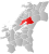 Steinkjer markert med rødt på fylkeskartet