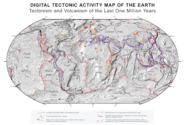 Zemljevid tektonike plošč
