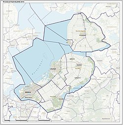 Kaart van die provinsie Flevoland