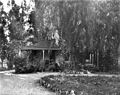 The home of Elias J. ("Lucky") Baldwin, the former Hugo Reid Adobe, at Rancho Santa Anita, ca.1903