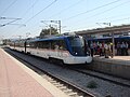 Un tren care ajunge în gara Alsancak în ziua inaugurării.