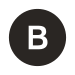 Rundes Liniensymbol mit dem weißen Großbuchstaben B in schwarz gefülltem Kreis vor neutralem Hintergrund