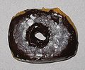 A chocolate-glazed w:doughnut