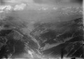 Historisches Luftbild aus 4500 m von Walter Mittelholzer von 1923. Monstein befindet sich unten rechts
