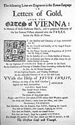 1683-cü ildə Vyana mühasirəsindəki iştirakına görə XIV Lüdovik və IV Mehmedi tənqid edən ingilis broşüru (“Ən Xristianın köməyi olmadan/ Ən antixristan Monarx”)