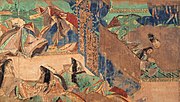 『源氏物語絵巻』宿木に描かれた、貴族の服装