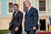 President Volodymyr Zelenskyy held a meeting with the Prime Minister of Israel Benjamin Netanyahu at the Mariyinsky Palace (19 August 2019)