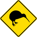 (W18-3.9) Watch for animals (kiwi)