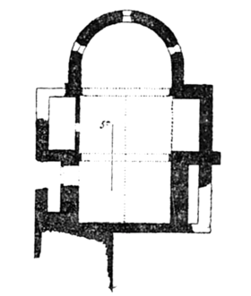 Plan de l'abbatiale de Valbonne (1893)