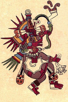Représentation de Quetzalcoatl (Codex Borbonicus, p.22)
