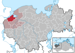 Läget för kommunen Selmsdorf i Landkreis Nordwestmecklenburg