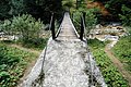 English: Suspension bridge over the river Soča Deutsch: Hängebrücke über den Soča-Fluss