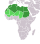 Map indicating Northern Africa