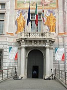 Portail du palazzo San Giorgio à Gênes.