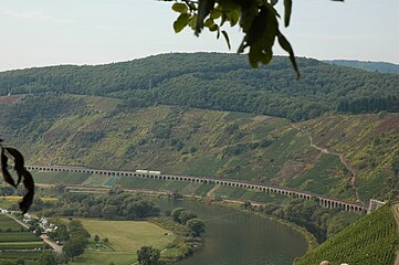 Deutsch: Hangviadukt bei Pünderich