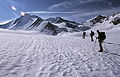 Randonnée glaciaire avec encordement long.