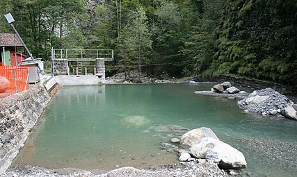 Die Wasserfassung der Kleinen Melchaa beim Giswiler Hüttli