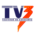 Primer logo de TV3 entre el 10 de setembre de 1983 i l'1 de gener de 1993.
