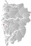 Austrheim markert med rødt på fylkeskartet