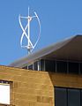 Image 21A small Quietrevolution QR5 Gorlov type vertical axis wind turbine on the roof of Bristol Beacon in Bristol, England. Measuring 3 m in diameter and 5 m high, it has a nameplate rating of 6.5 kW. (from Wind power)