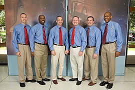 STS-129 Crew preflight press conference.jpg