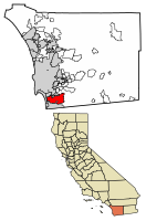 Location of Chula Vista, California